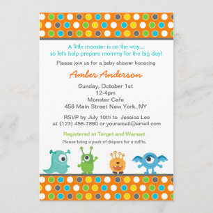 Monster Baby Shower Invitations