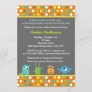Monster Baby Shower Invitations