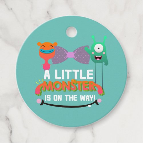 Monster Baby Shower _ Theyve Created a Monster Favor Tags