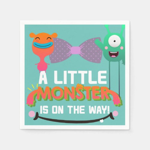 Monster Baby Shower _ Theyve Created a Monster Napkins