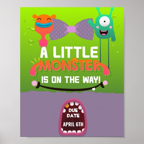 Monster Baby Shower _ Theyve Created a Monster Poster