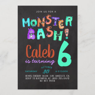 Monster Bash Birthday Invitation