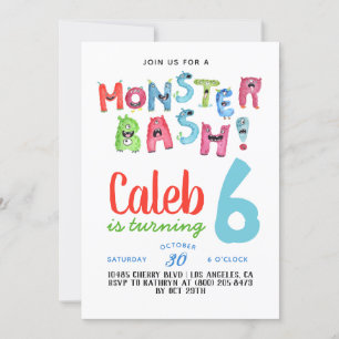 Monster Bash Birthday Invitation