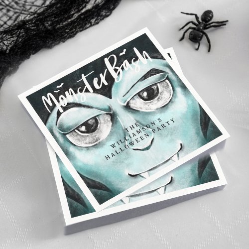 Monster Bash Fun Spooky Vampire Halloween Party Napkins