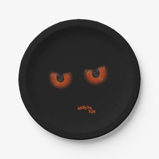 Monster Bash Halloween Paper Plates (Front)