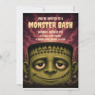 Monster Bash Halloween Party Invitation