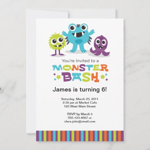 Monster Bash Invitation