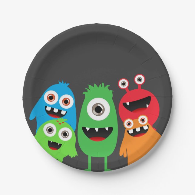 Monster Bash Paper Plates (Front)