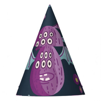 Monster Bats: Cute Cartoon Vintage Party Hat