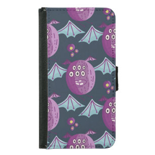Monster Bats: Cute Cartoon Vintage Samsung Galaxy S5 Wallet Case