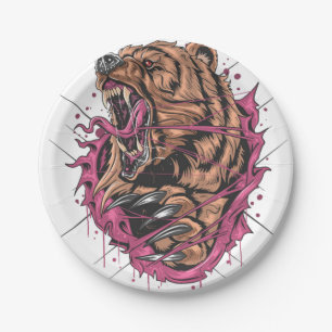 monster bear paper plates