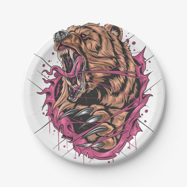 monster bear paper plates (Front)