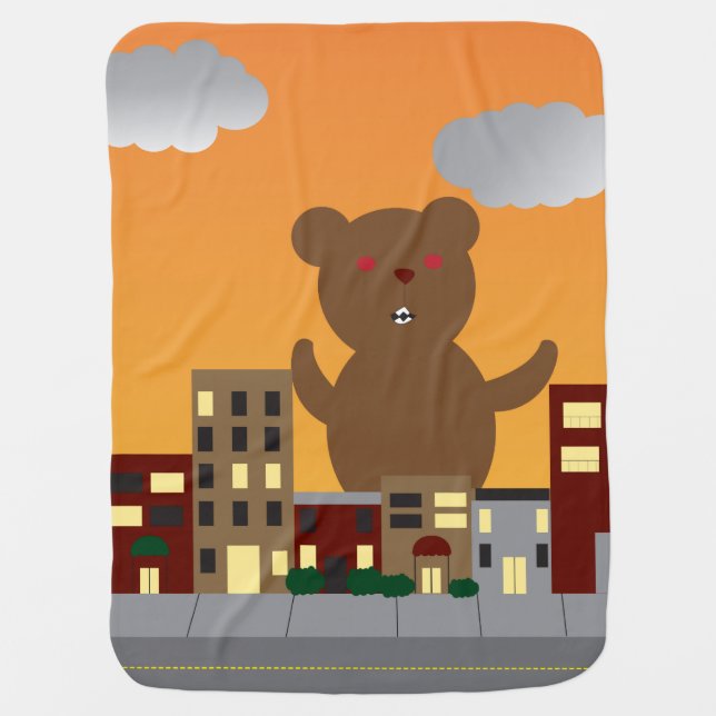 Monster Bear Stroller Blanket (Front)