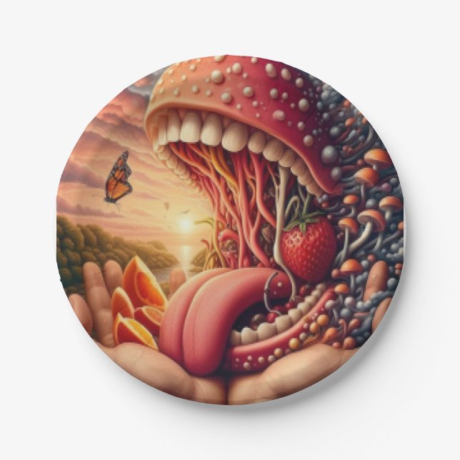 Monster Big mouth  Paper Plates (Front)