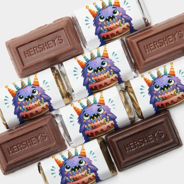 Monster Birthday Custom Name Hershey's Miniatures (Assorted)