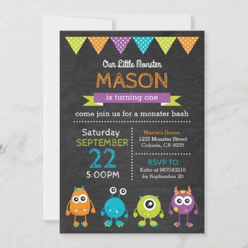 Monster Birthday Invitation