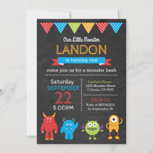 Monster Birthday Invitation