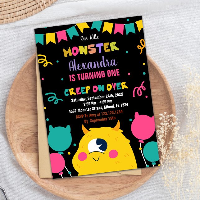 Monster Birthday Invitations Ballons Flags (Monster Birthday Invitations Ballons Flags)