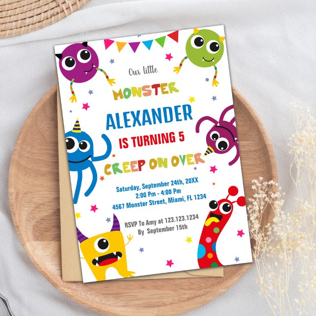 Monster Birthday Invitations Colours (Monster Birthday Invitations Colours)