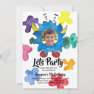 Monster Birthday Party for Kids Invitation
