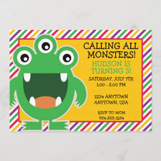 Monster Birthday Party Invitation