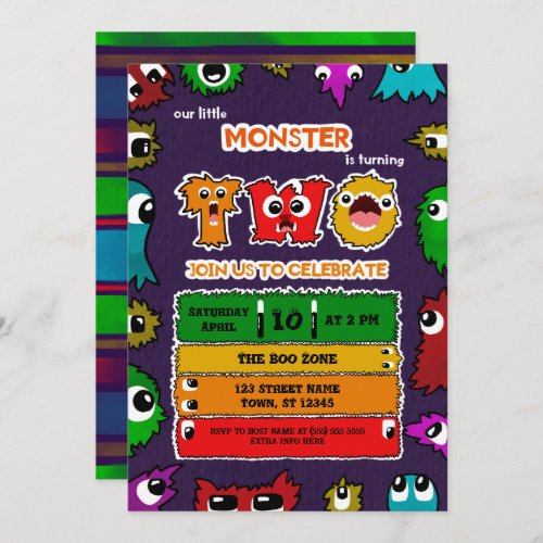 Monster Birthday Party Invitation