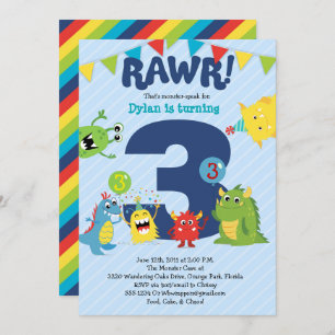 Monster Birthday Party Invitation