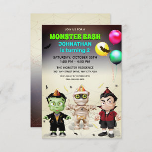 Monster Birthday Party Invitation