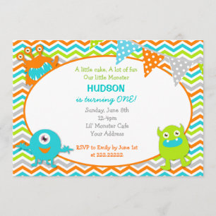 Monster Birthday Party Invitations