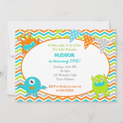 Monster Birthday Party Invitations