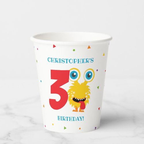 Monster Birthday Party Paper cup
