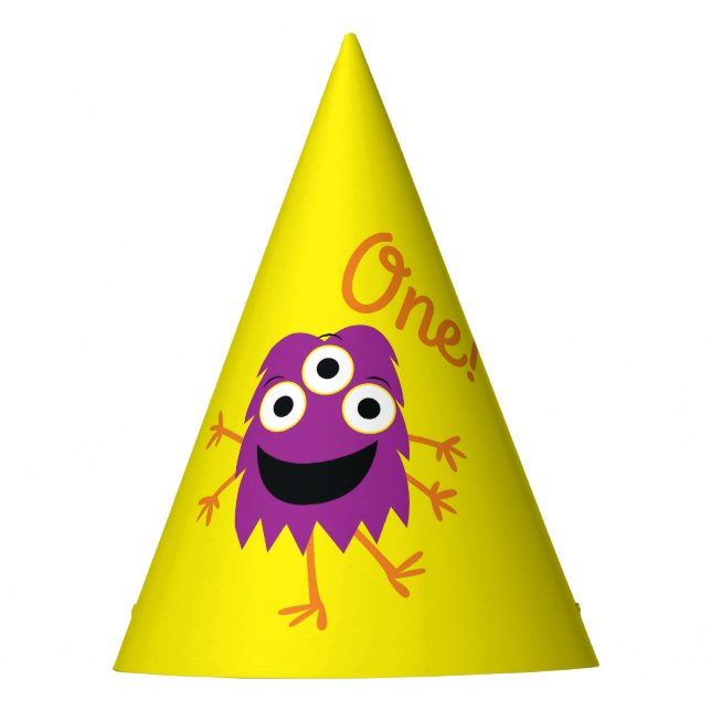 Monster Birthday Party Party Hat (Front)