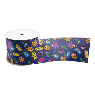 Monster Birthday Party Satin Ribbon