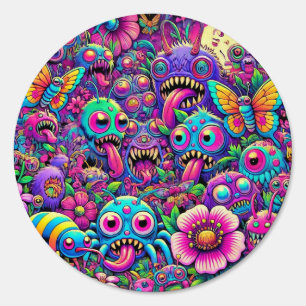 Monster Bloom Invasion Whimsical Garden Chaos Sign