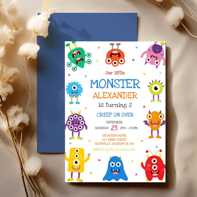Monster Boy Birthday Invitation (Creator Uploaded)