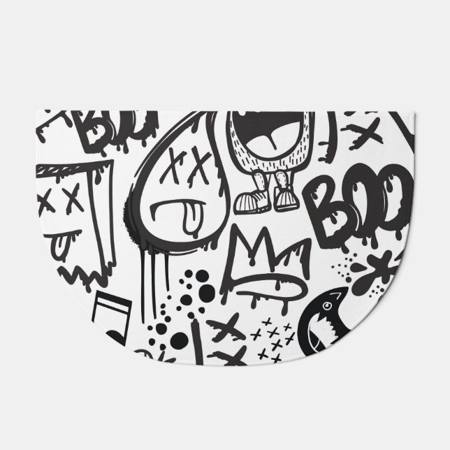 Monster Boys: Hand Drawn Pattern Doormat (Front)