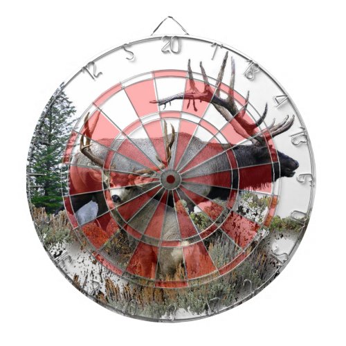 Monster bull trophy buck dart board