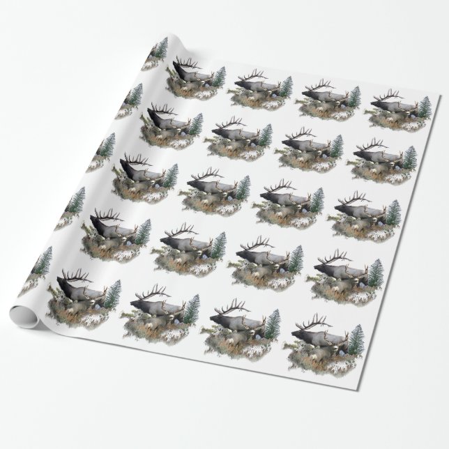 Monster bull trophy buck wrapping paper (Unrolled)