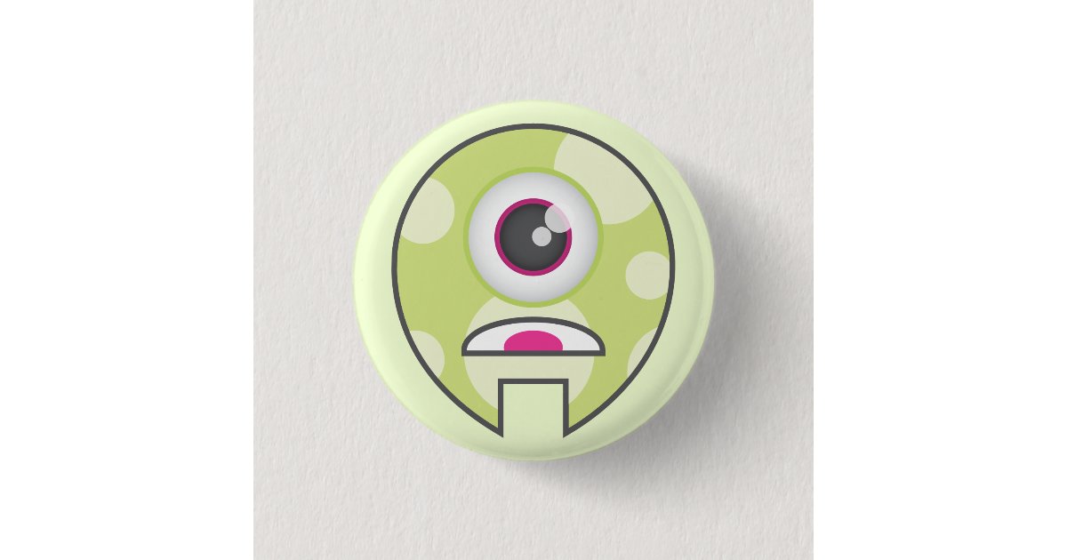 Monster Button Designs Monster Button: Cyclops Pinback Button | Zazzle