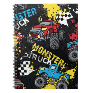 Monster Car: Abstract Childish Pattern Notebook
