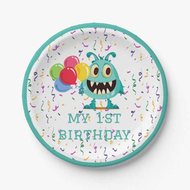 Monster/Cartoon/alien Paper Plates (Front)