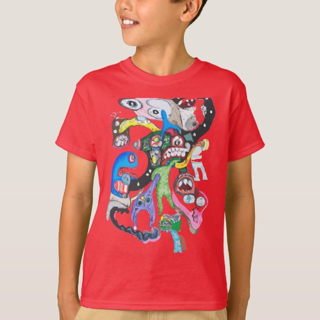 Monster collage Boy's T-shirt (Front)