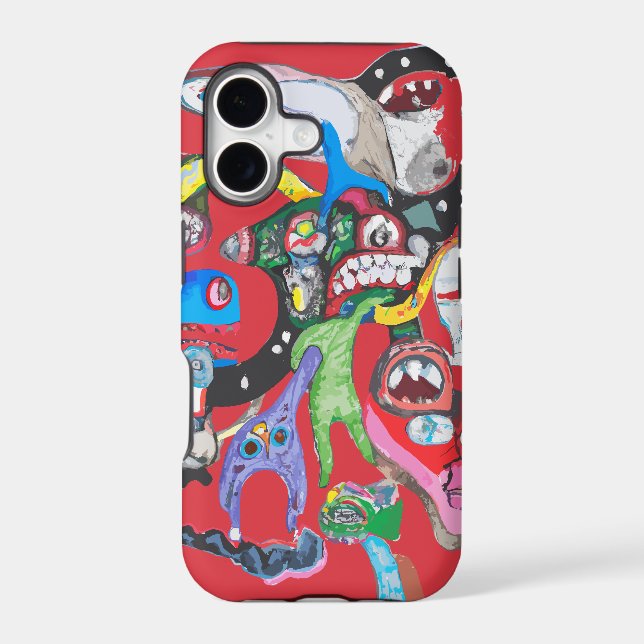 Monster collage iphone case (Back)