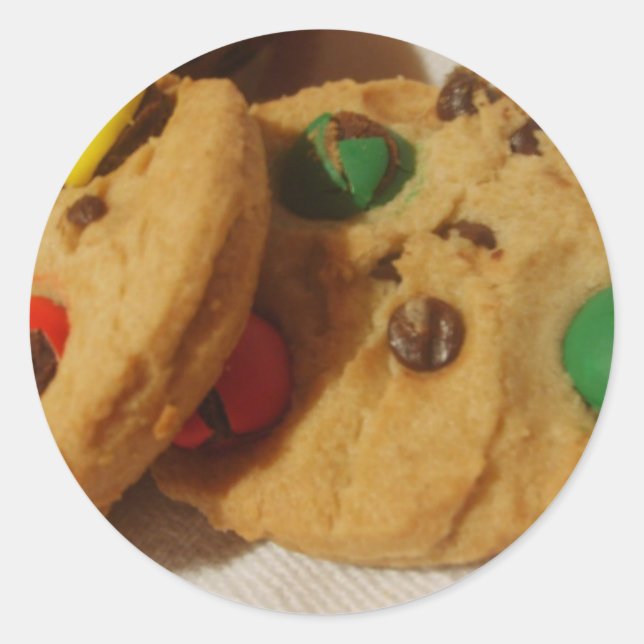 Monster Cookies Classic Round Sticker (Front)