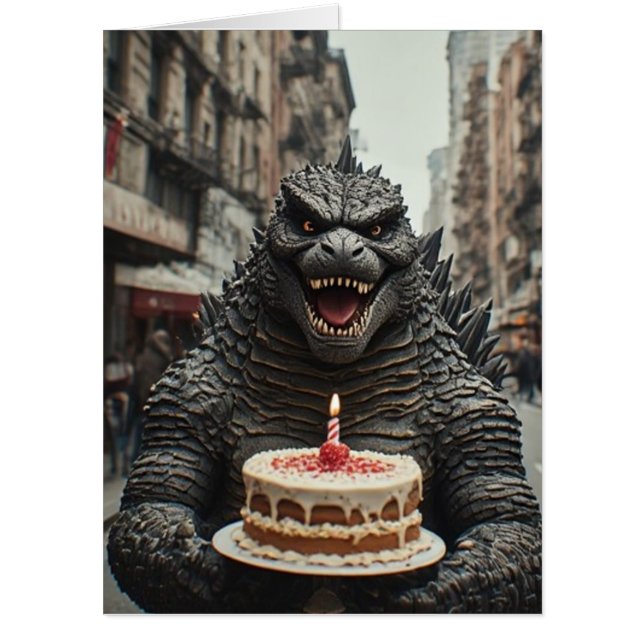 MONSTER CUSTOM DNO BIRTHDAY BG GREETING CARD (Front)