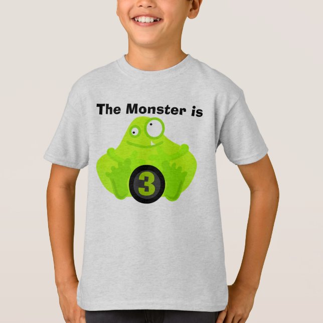 Monster Customizable Birthday Tshirts (Front)