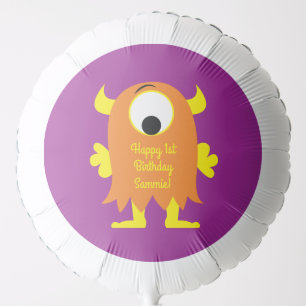 Monster Cute Funny Kids Birthday Party Theme Balloon