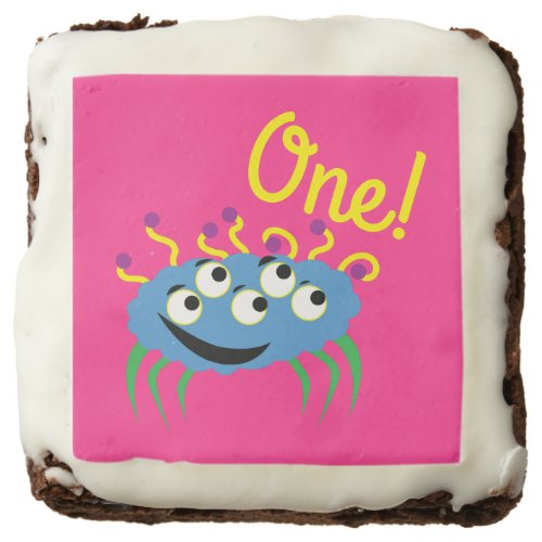 Monster Cute Funny Kids Birthday Party Theme Brownie