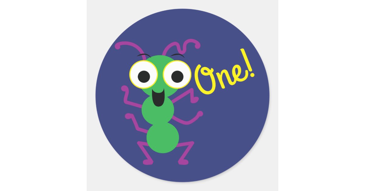 Monster Cute Funny Kids Birthday Party Theme Classic Round Sticker | Zazzle