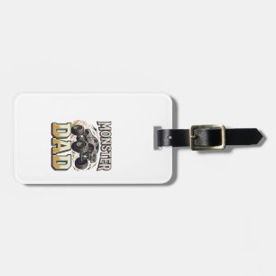Monster Dad Monster Truck Vintage Vector Shirt Des Luggage Tag